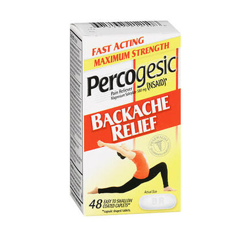 Percogesic, Pain Reliever Backache Relief Coated Caplets Maximum Strength, 48 Count Percogesic