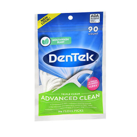Dentek, Triple Clean Floss Picks, Fresh Mint 90 each Dentek